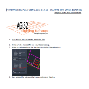 Photometric Plan Training Manual – AGi32 19.10 (Quick Learning Guide)
