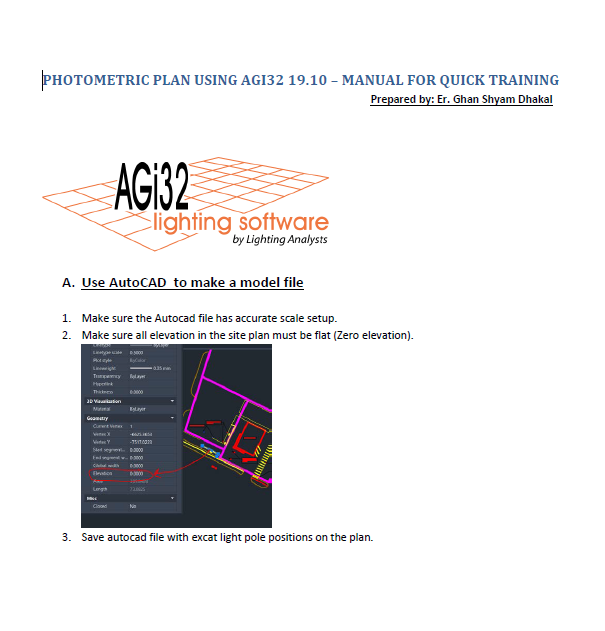 Photometric Plan Training Manual – AGi32 19.10 (Quick Learning Guide)